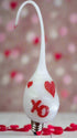 Valentines Day Whimsical Hand - dipped Hearts and Kisses Silicone Bulb - The Primitive Pineapple Collection