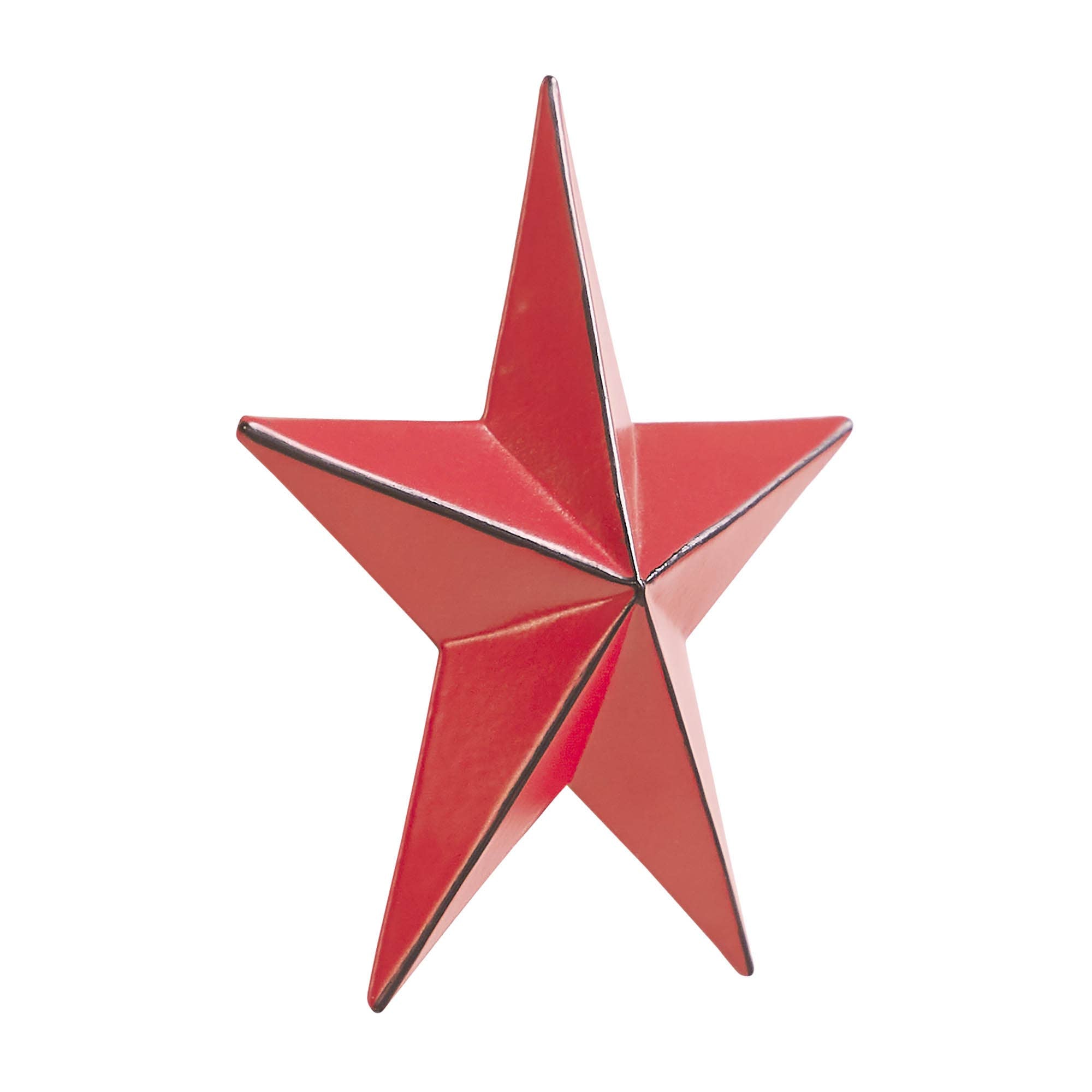 Primitive Barn Red Metal Star - 4"x4" Distressed Farmhouse Wall Decor - The Primitive Pineapple Collection
