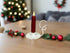 Primitive Handcrafted USA 4" Ruby Red Moving Flame Remote Candle w/ White Metal Holder - The Primitive Pineapple Collection