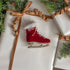 Ragon House Christmas 4.25" Wine Velvet Retro Ice Skate Ornament - The Primitive Pineapple Collection