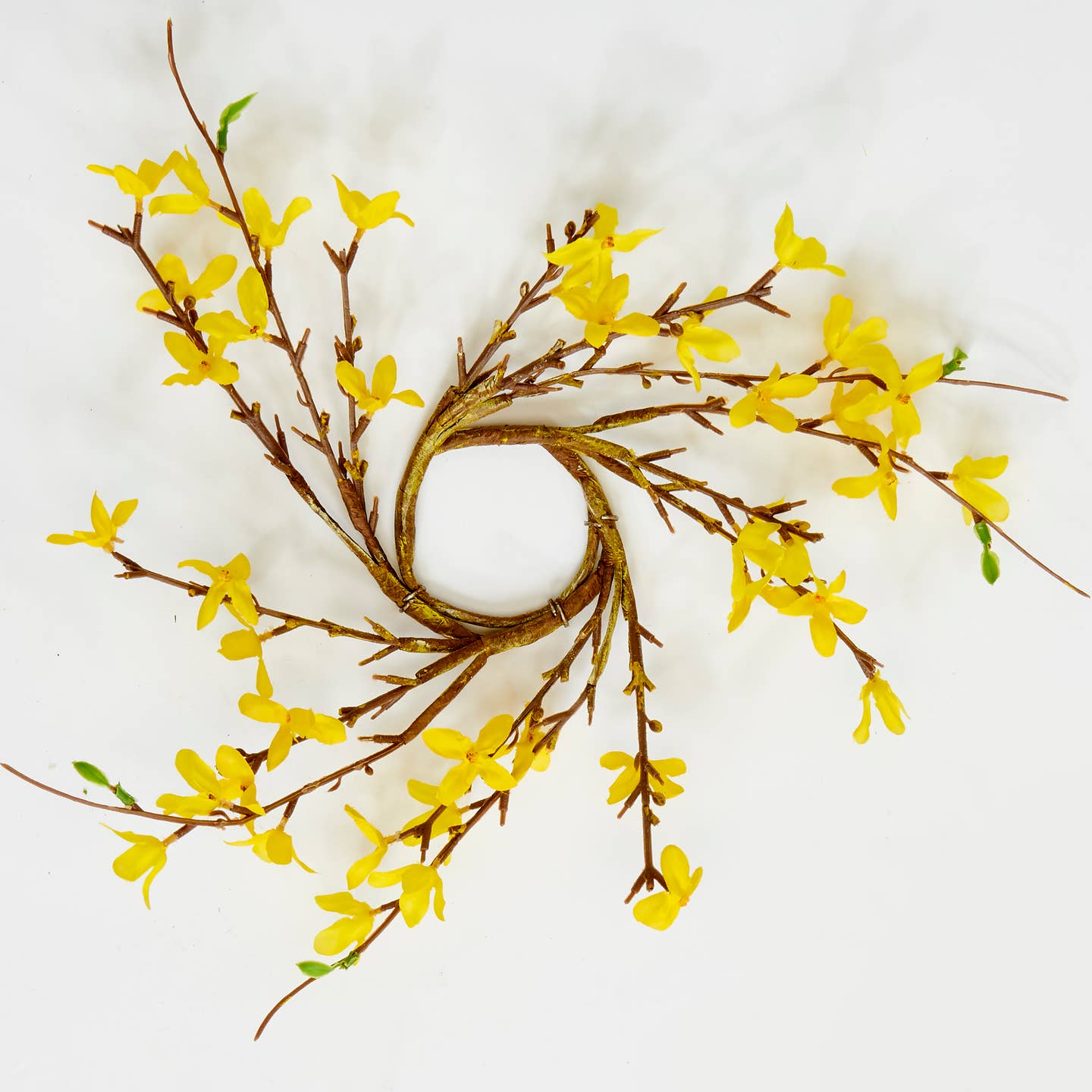 Farmhouse Spring 3.25" Forsythia Candle Ring - The Primitive Pineapple Collection