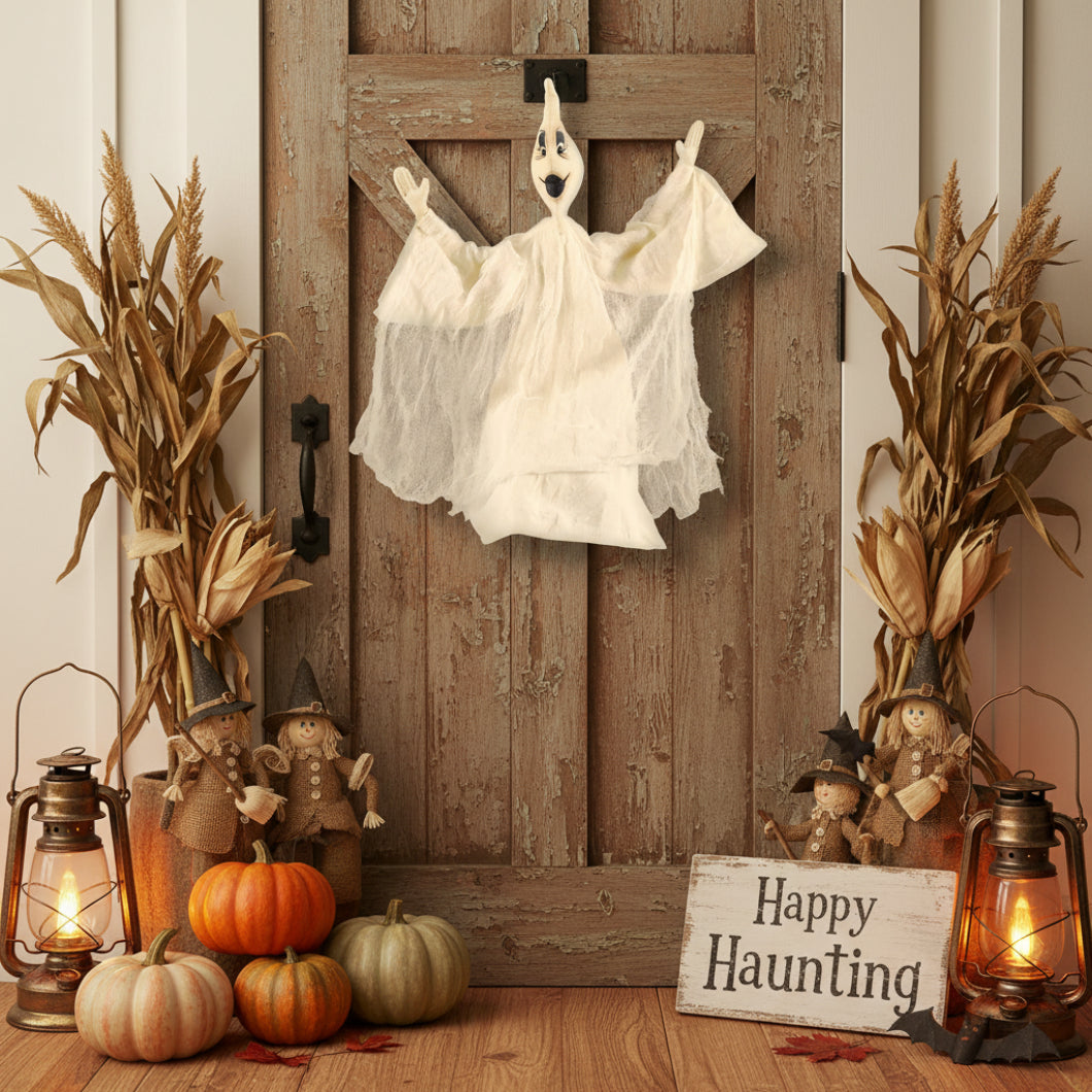 Halloween Gather Traditions Gareth Ghost Joe Spencer Folk art 20"