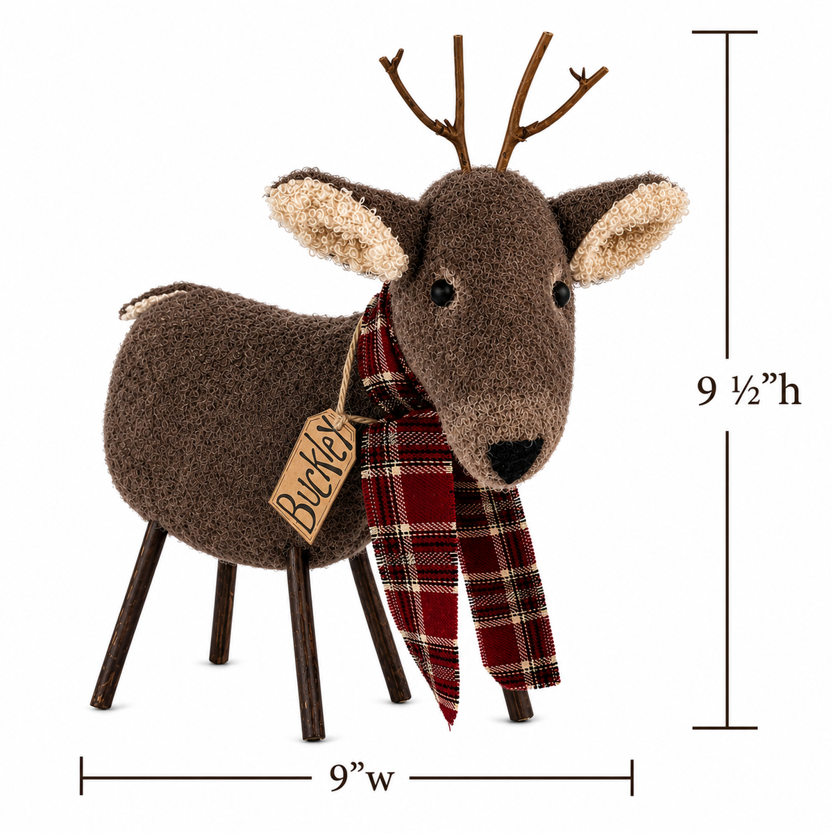 Honey and Me Buckley the White Tailed Deer – 9.5" Primitive Christmas