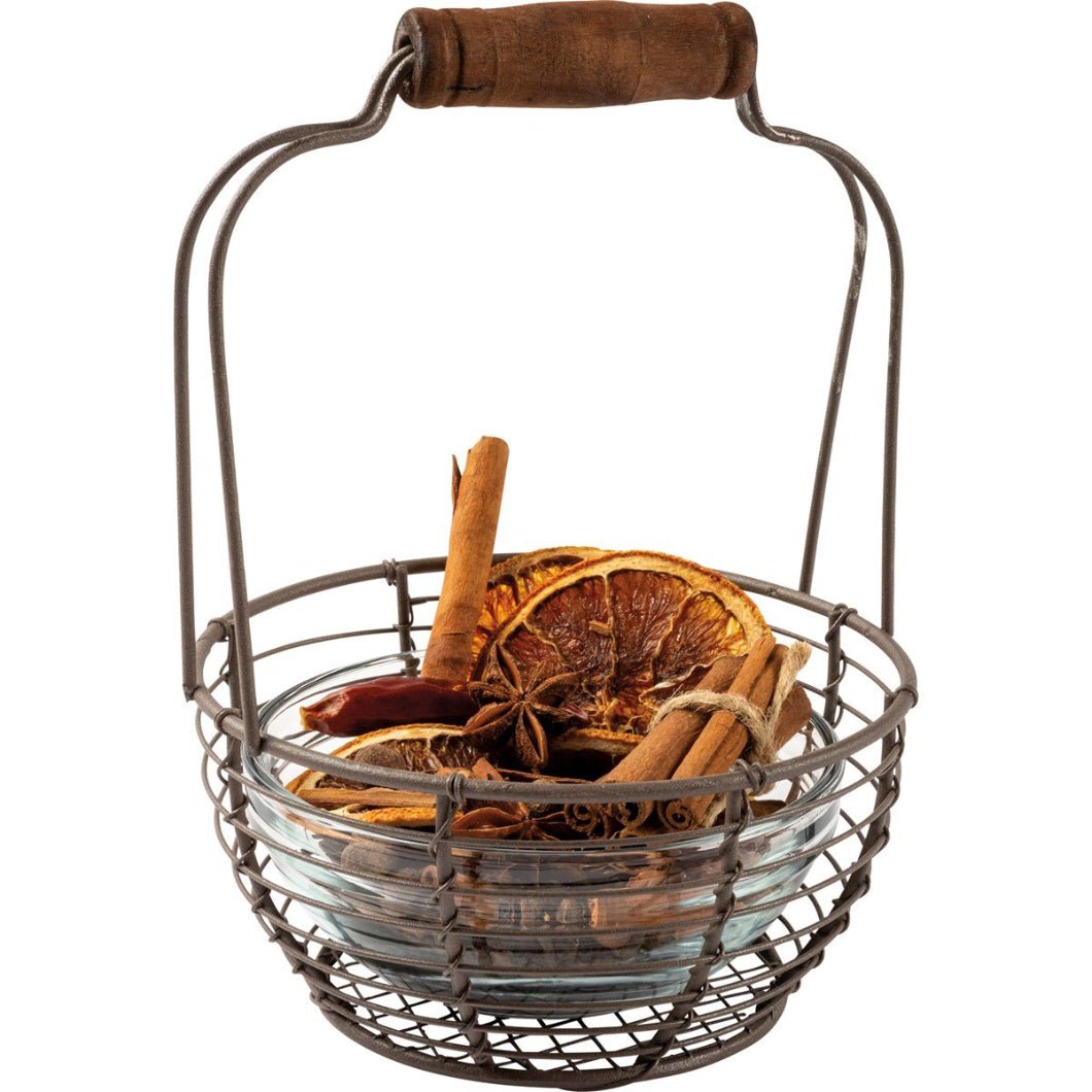 Primitive Spring 5" Metal Wire Easter Egg Basket - The Primitive Pineapple Collection