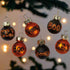 Primitive Halloween Retro Look Small Glass 1" Halloween Ornament Set - The Primitive Pineapple Collection