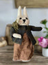 Primitive Handcrafted Spring Daisy Bunny w/Wool Sweet Annie - The Primitive Pineapple Collection