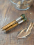 Primitive Everyday ONE pc 6.5" Wood Quill with Green Top - The Primitive Pineapple Collection