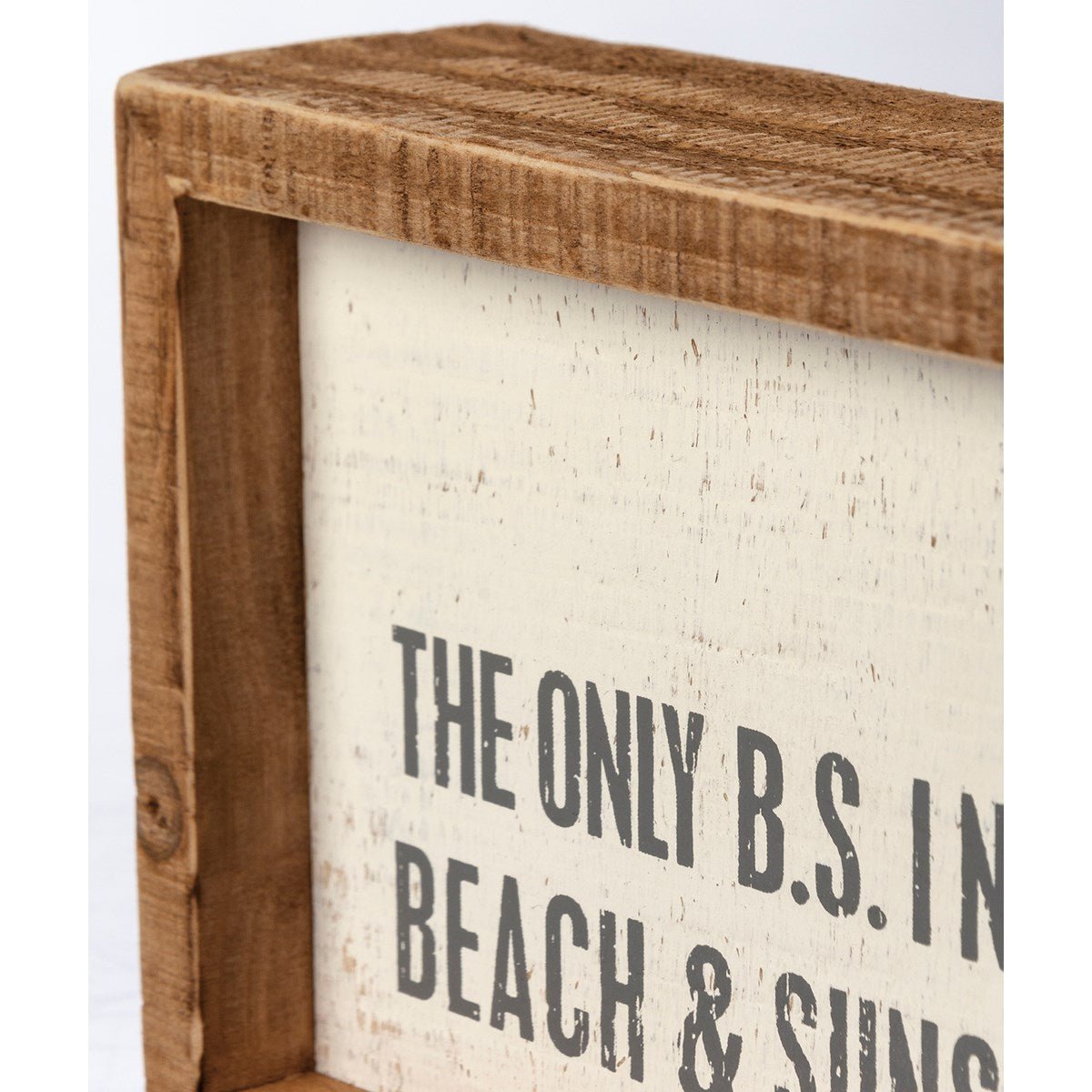 Summer Beach Cottage I Need In My Life Inset Box Sign - The Primitive Pineapple Collection