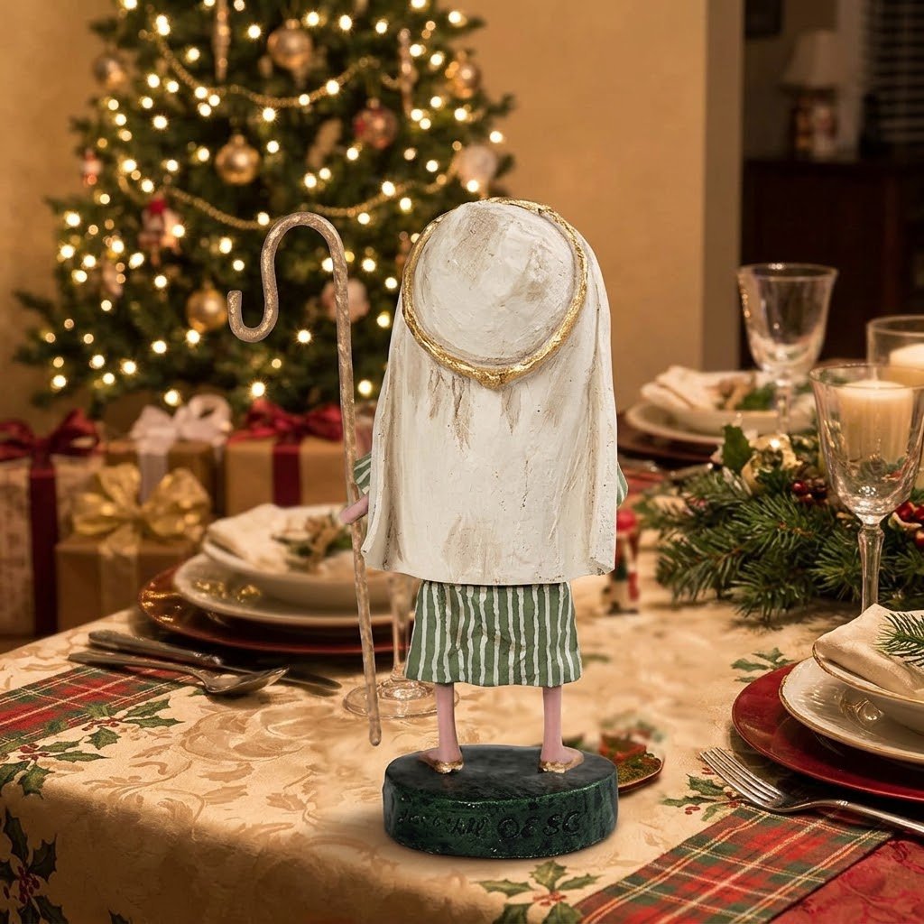 Lori Mitchell Little Shepherd Boy Christmas Figurine, 5" - The Primitive Pineapple Collection