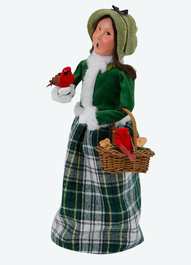 Byers Choice Carolers Christmas Family w/ Cardinals Woman 111W - The Primitive Pineapple Collection
