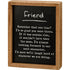 Primitive Colonial Folk Art Framed Friend Box Sign 7" Shelf Sitter - The Primitive Pineapple Collection