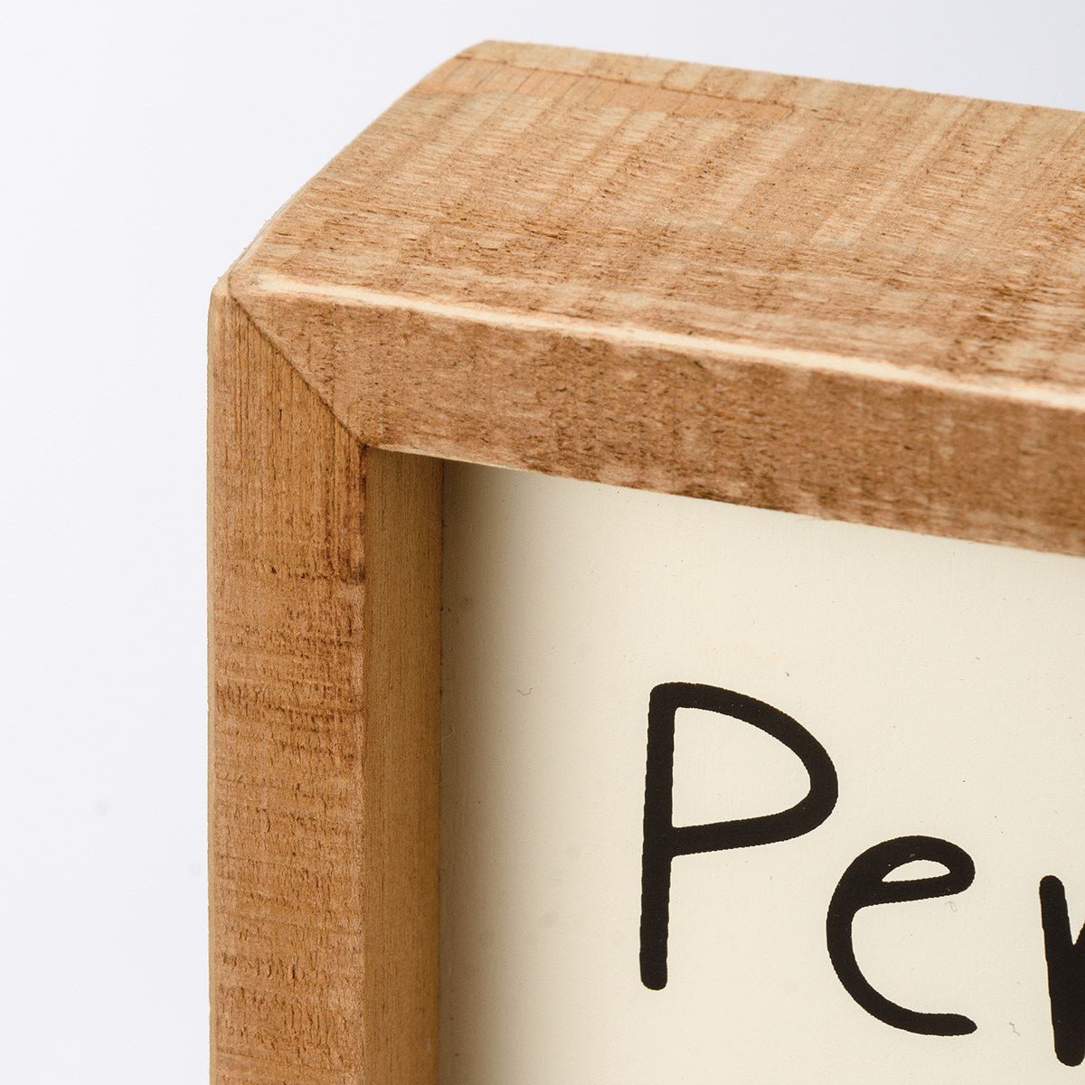 Primitive Colonial Folk Art Framed Perseverance Inset Box Sign Shelf Sitter - The Primitive Pineapple Collection