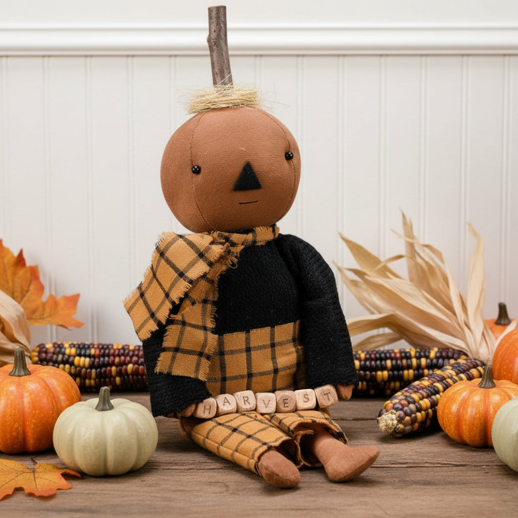 Primitive Country Fall Harvest Jack Doll - The Primitive Pineapple Collection