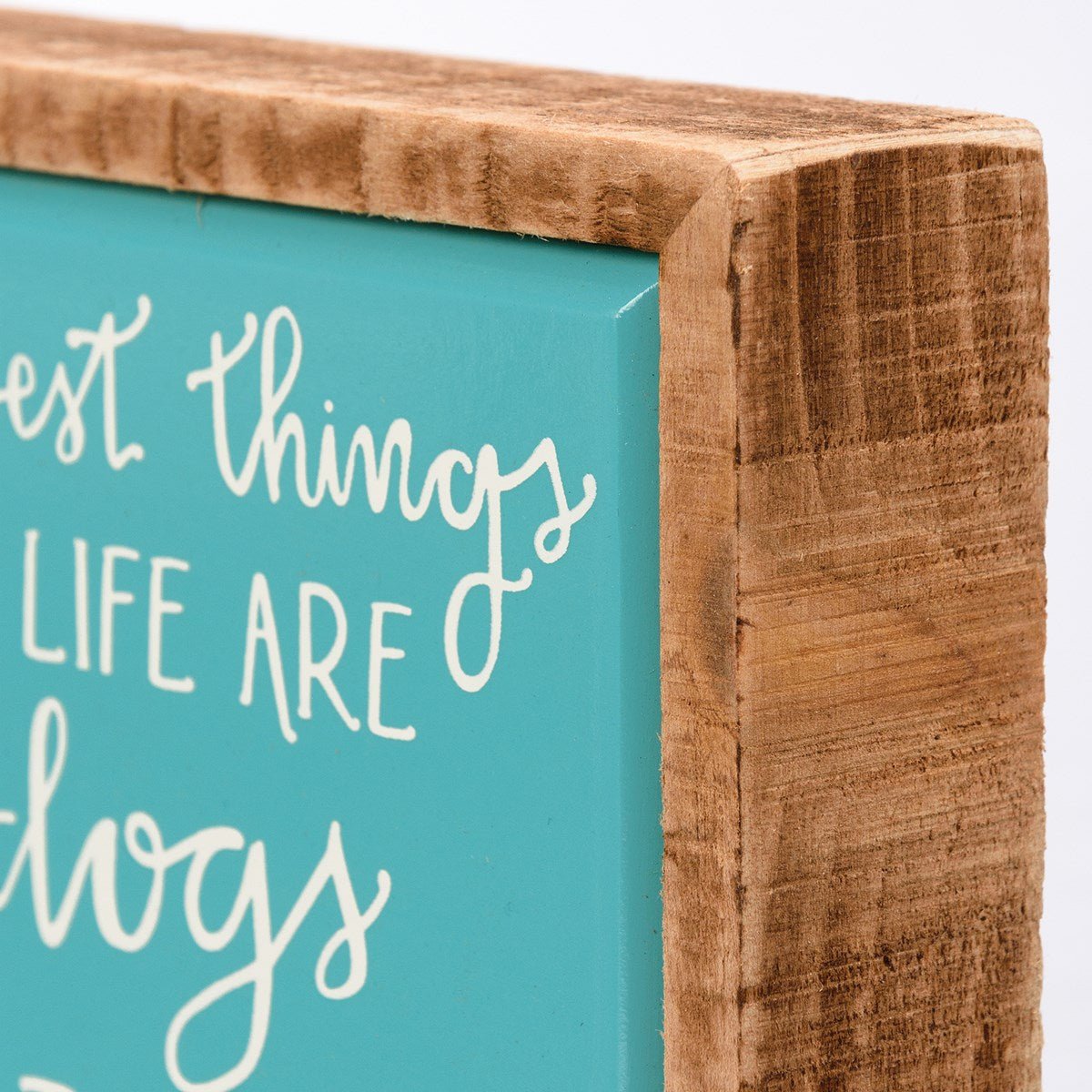 Beach Cottage Best Things Are Dogs And The Ocean Mini Box Sign - The Primitive Pineapple Collection