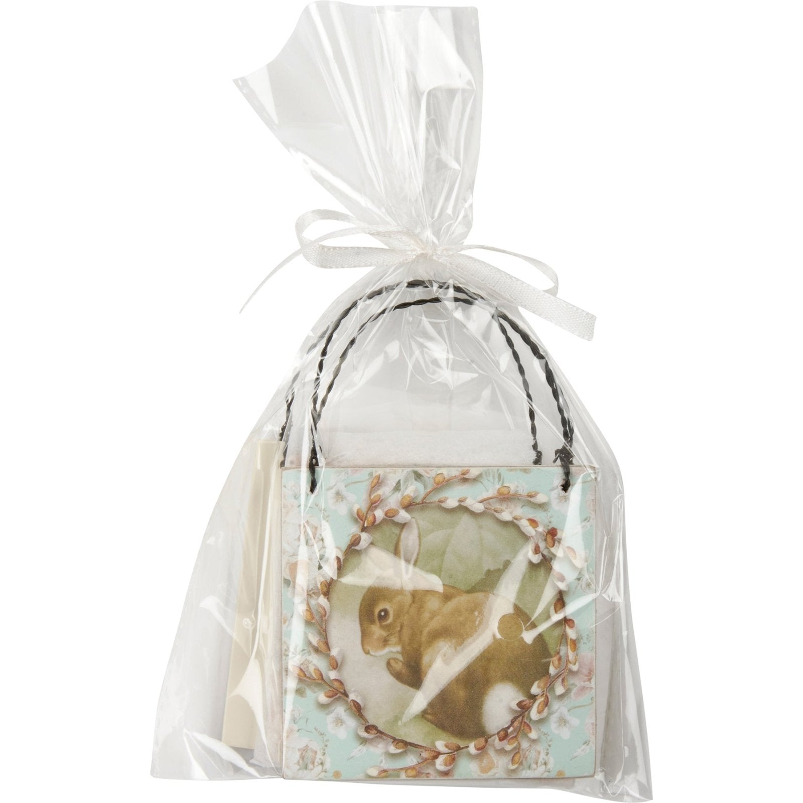 Primitive Spring Vintage Look Bunnies And Friends Ornament 3 pc Set - The Primitive Pineapple Collection