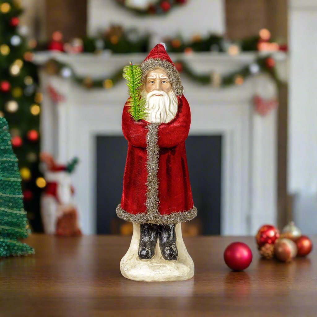 Ragon House Christmas Vintage Look 16" Red Velvet Belsnickle Santa - The Primitive Pineapple Collection
