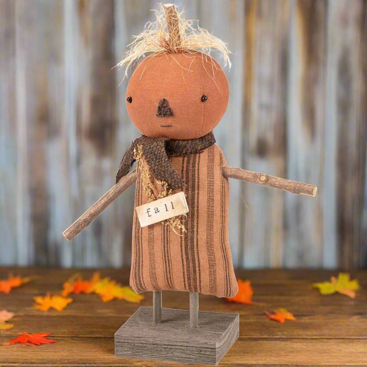 Primitive Country Fall Halloween Gertrude Pumpkin Doll - The Primitive Pineapple Collection