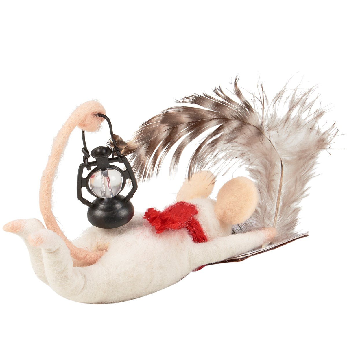 Primitive Christmas Felt Mouse Writing Christmas List Ornament - The Primitive Pineapple Collection
