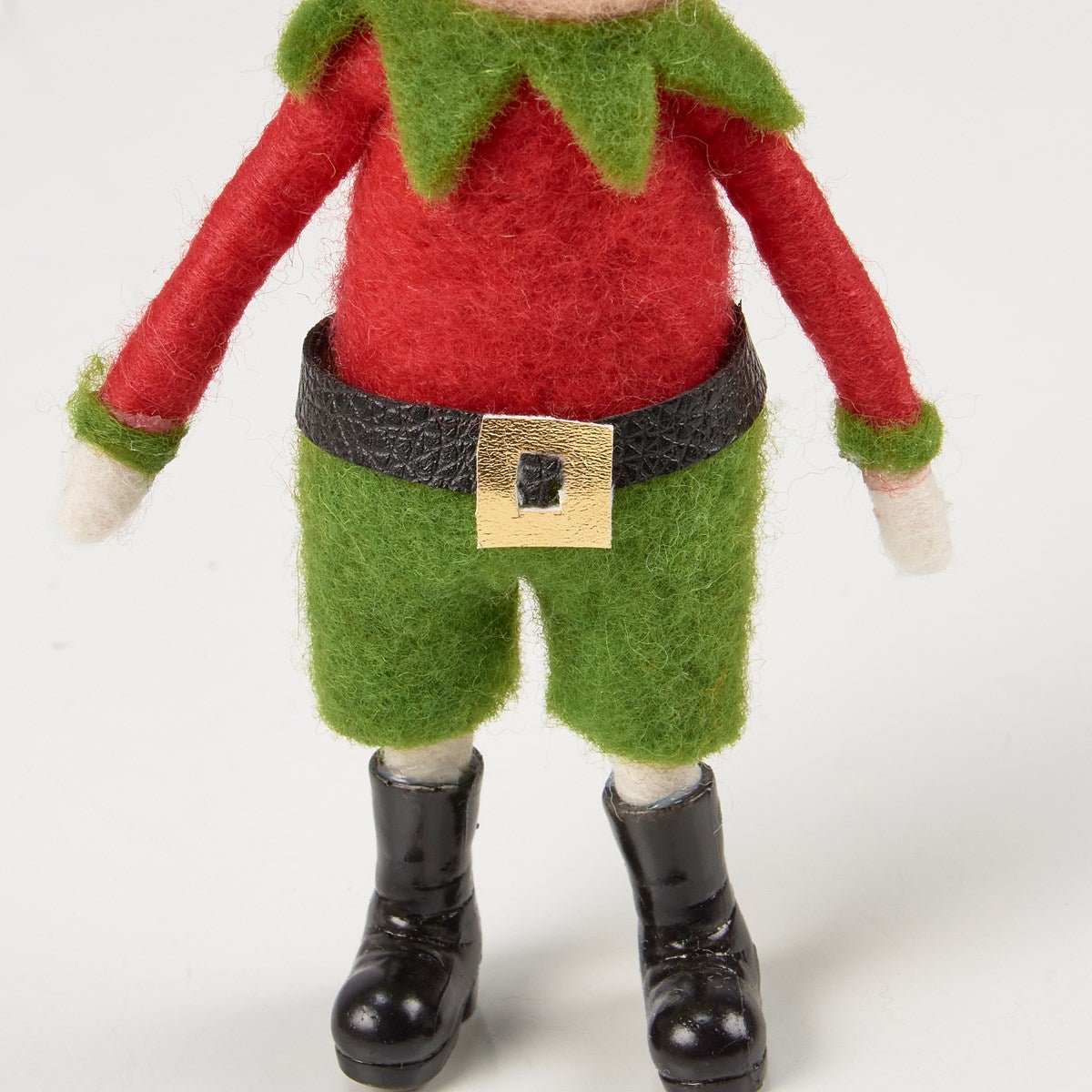 Primitive Christmas Boy Elf with Elf Hat and Boots Doll 7" - The Primitive Pineapple Collection