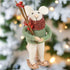 Primitive Country Christmas Felt Snowshoe Mouse Ornament - The Primitive Pineapple Collection