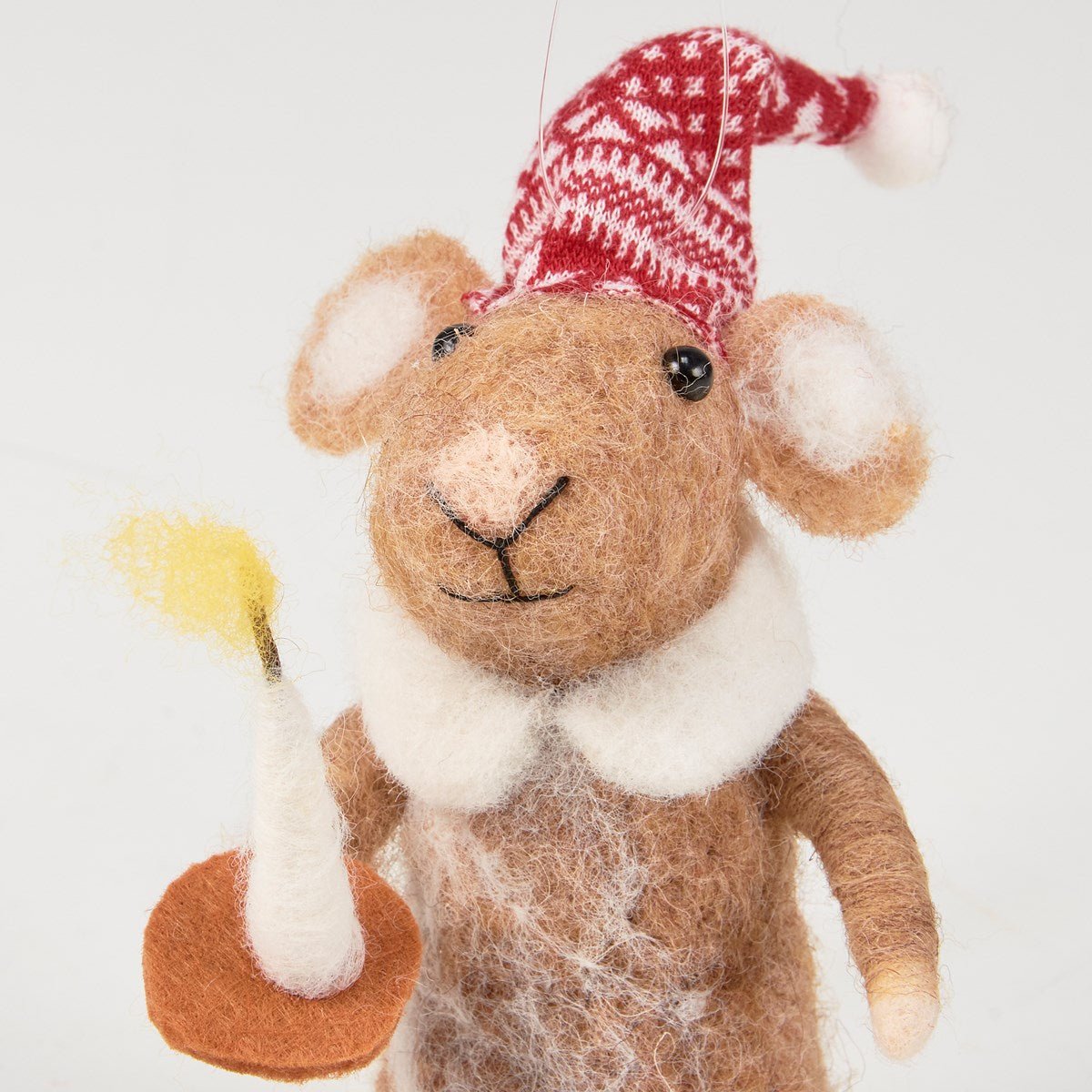 Primitive Christmas Felt Ebenezer Mouse Ornament - The Primitive Pineapple Collection