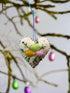 Primitive Handcrafted Spring Easter Felt 2” Heart w/ Spring Eggs Ornament - The Primitive Pineapple Collection