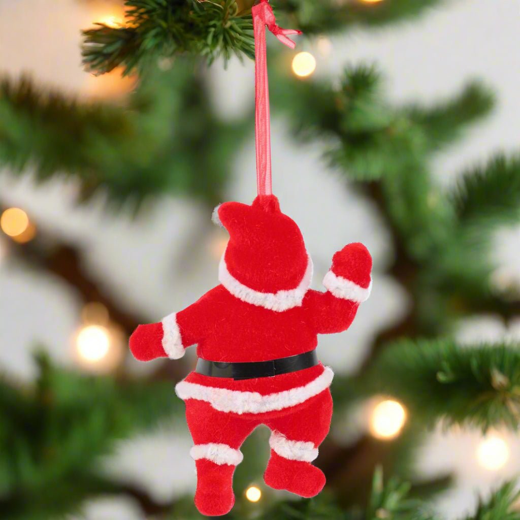 Christmas Vintage Look 4.5" Classic Flocked Mini Santas Ornament - The Primitive Pineapple Collection