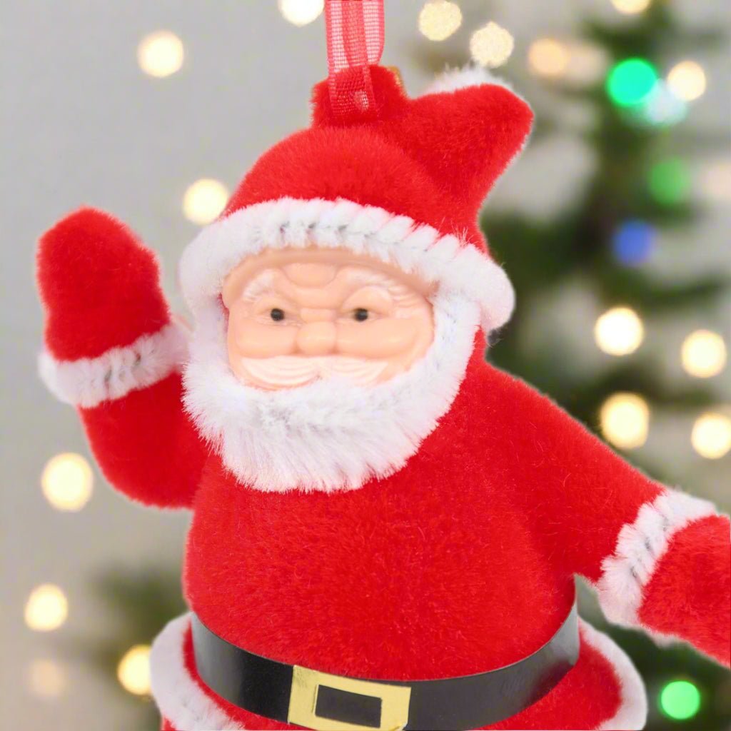 Christmas Vintage Look 4.5" Classic Flocked Mini Santas Ornament - The Primitive Pineapple Collection
