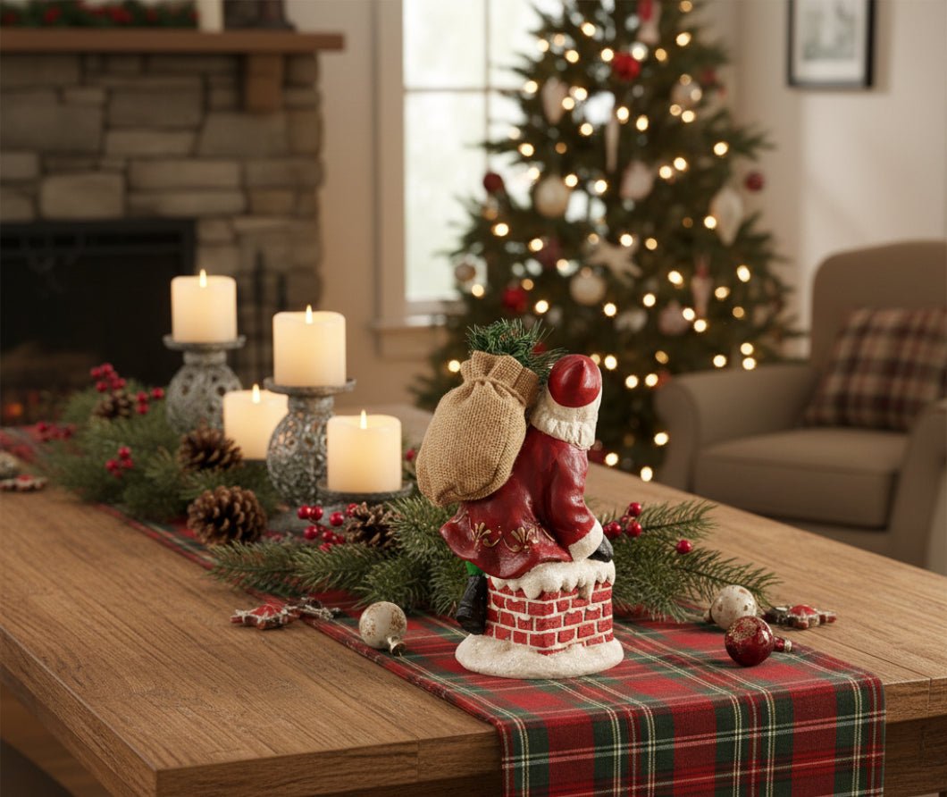 Collectable Christmas 10.5" Christmas Eve Santa Figurine - The Primitive Pineapple Collection