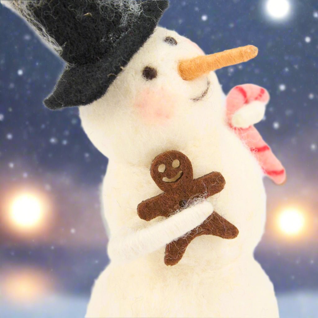 Primitive Christmas Gingerbread Snowman - The Primitive Pineapple Collection