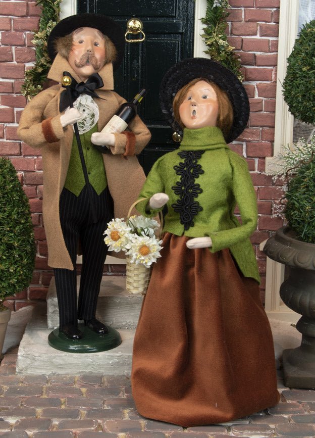 Byers Choice Carolers Colonial Victorian Man w/ Cane and Wine 1238M - The Primitive Pineapple Collection