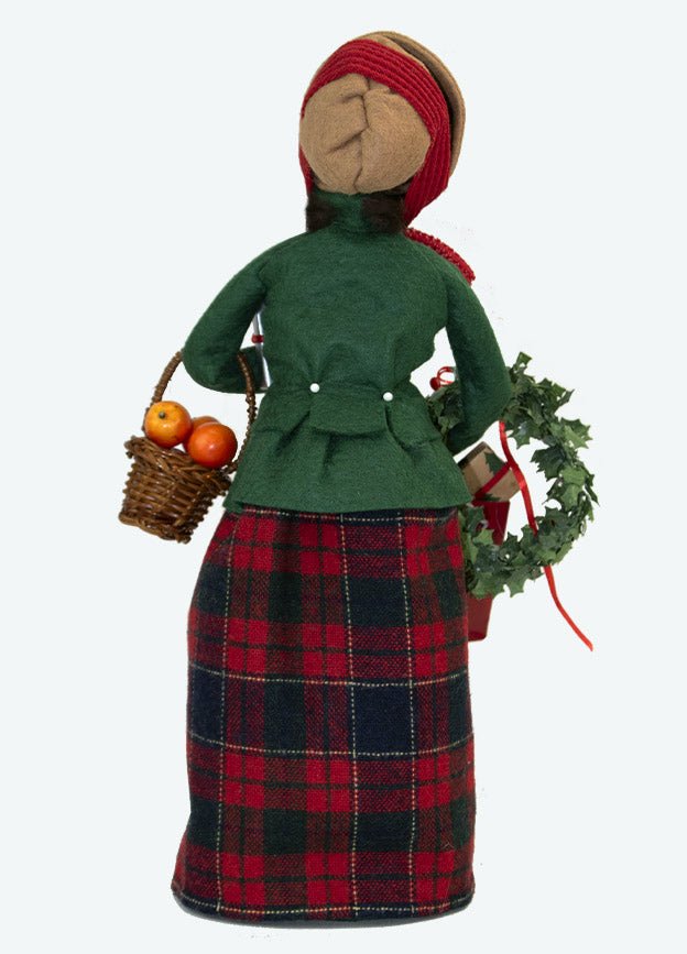 Primitive Colonial Byers Choice Shopping Woman 1241W - The Primitive Pineapple Collection