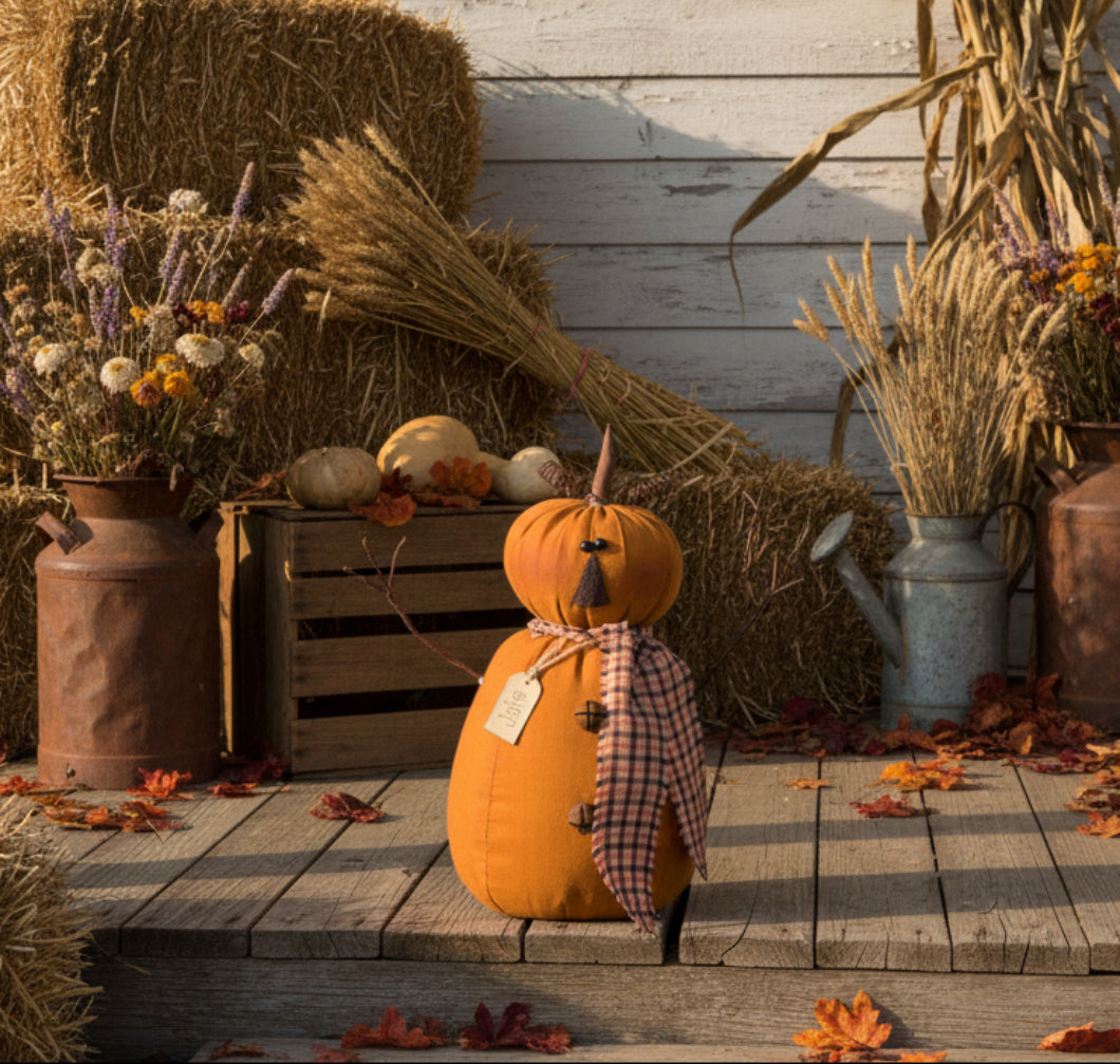 Honey and Me Halloween Jake the Jack - O - Lantern F18402 - The Primitive Pineapple Collection