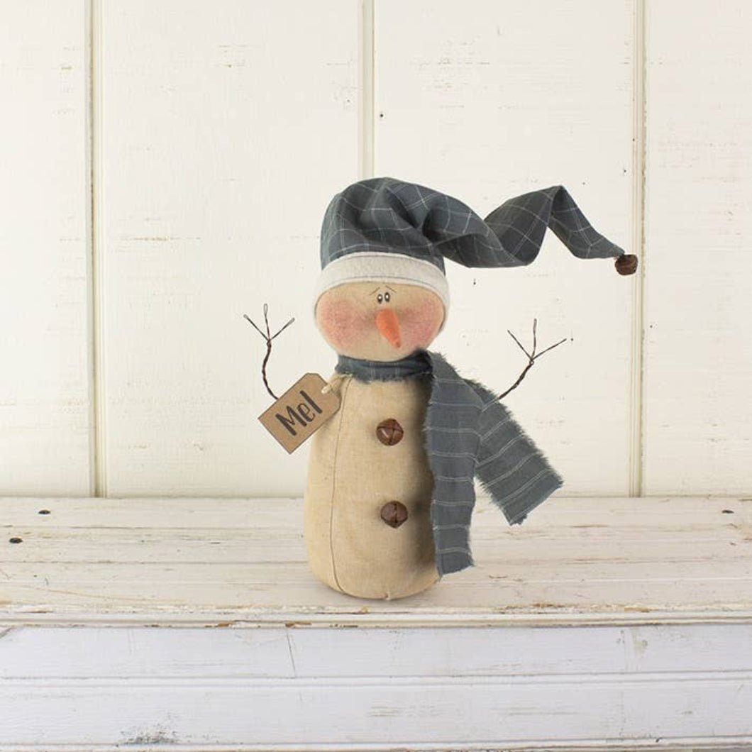 Honey and Me Christmas Mel the Snowman Doll C19681 - The Primitive Pineapple Collection