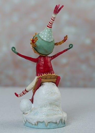 ESC Christmas Downhill Dawn Sleigh Riding Lori Mitchell 15533 - The Primitive Pineapple Collection
