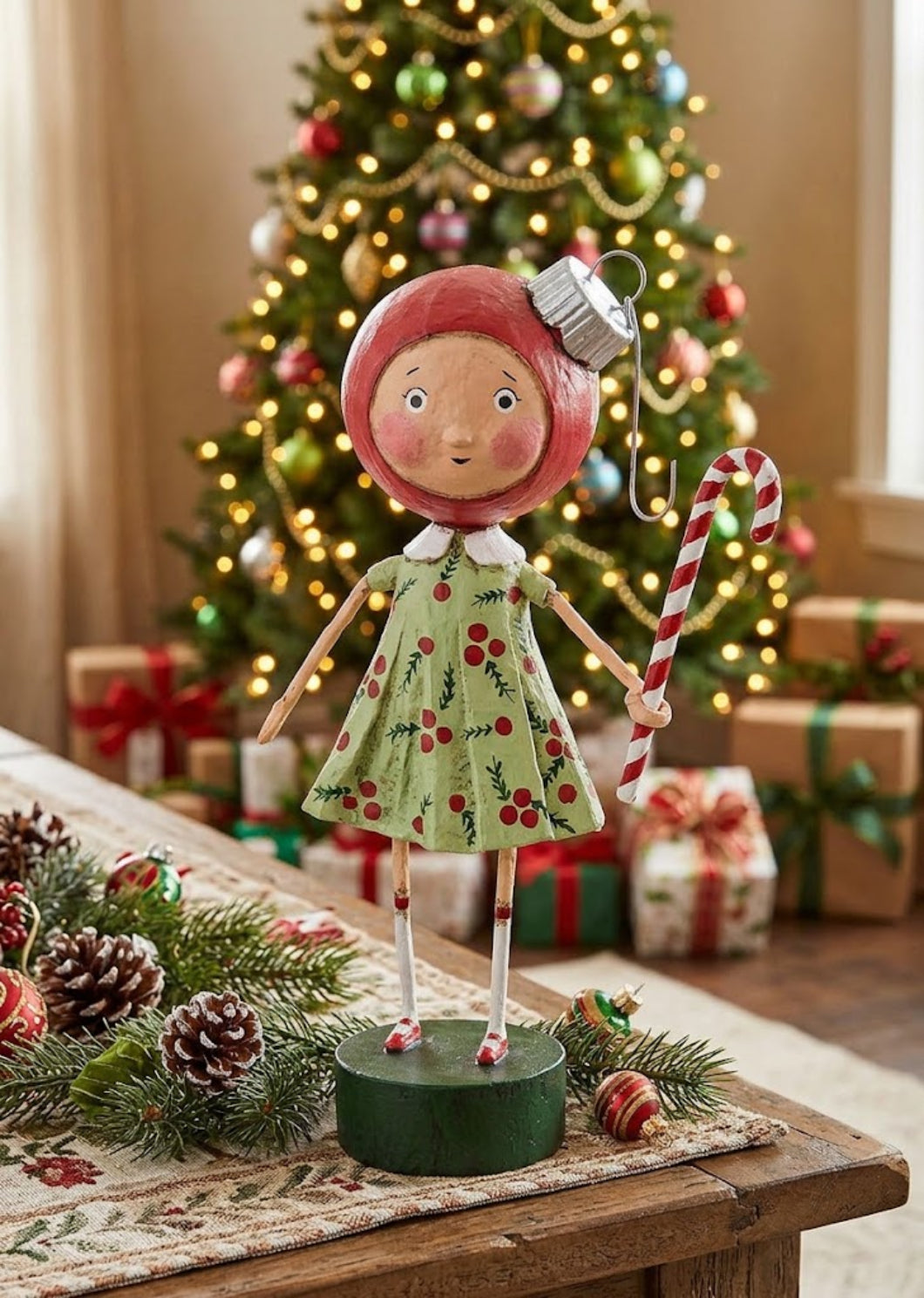 Lori Mitchell Betsy Bauble Christmas Figurine 6.5"