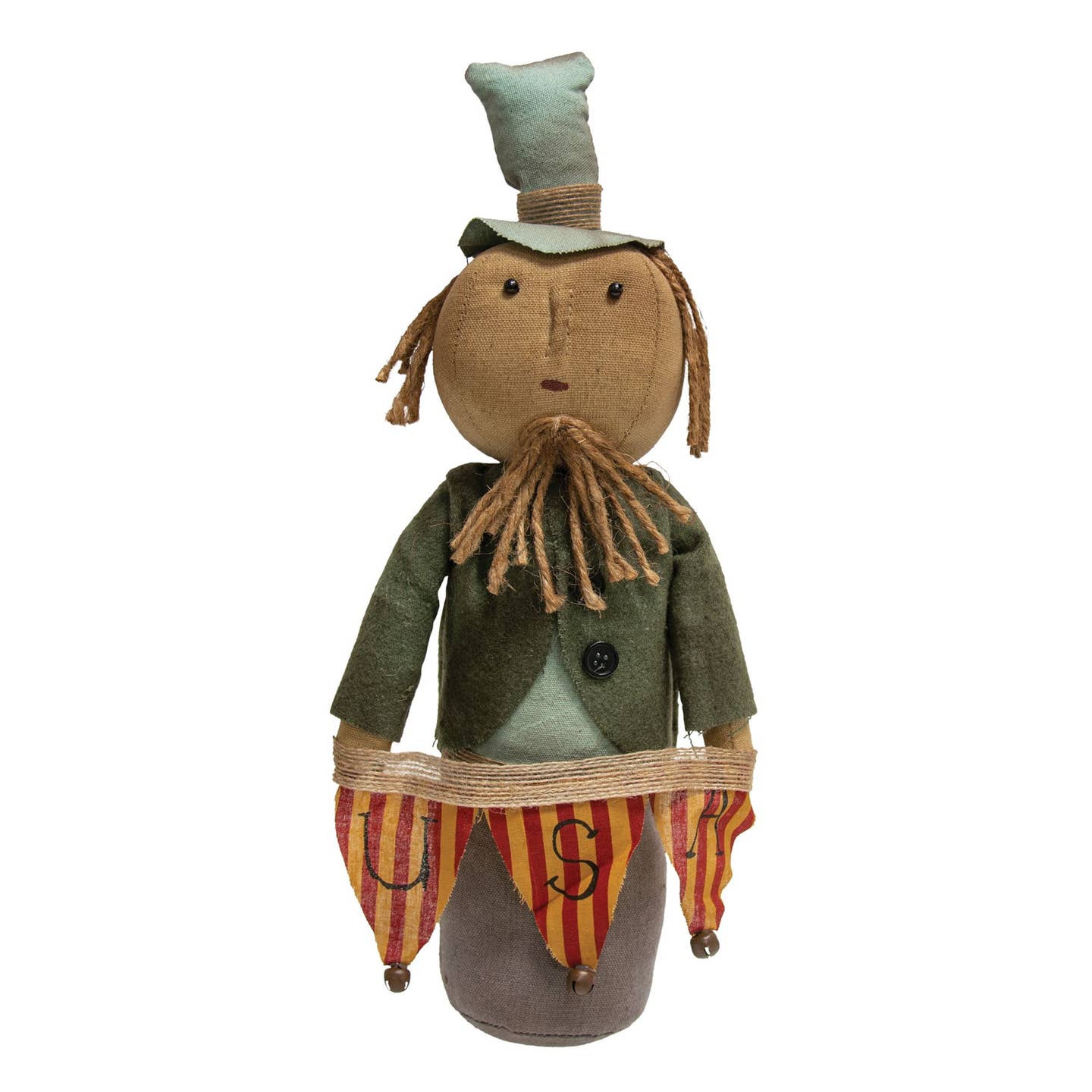 Primitive Farmhouse 14" Uncle Sam Stump Doll - The Primitive Pineapple Collection