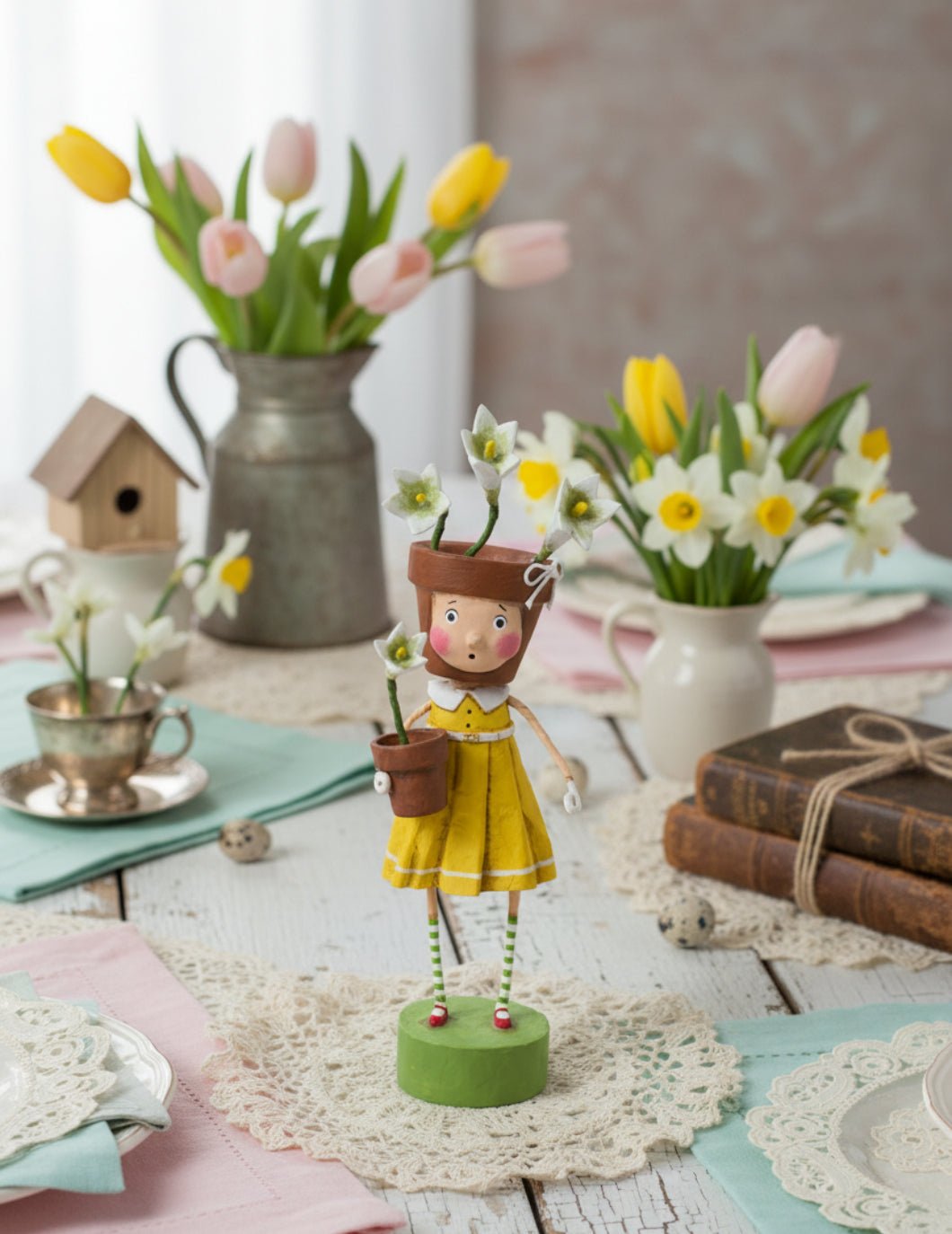 Esc and Company Lori Mitchell Pot Head 18006 - The Primitive Pineapple Collection