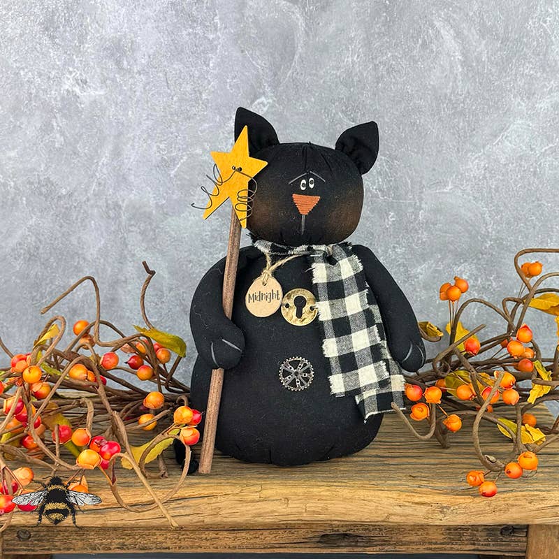 Honey and Me Halloween Midnight the Cat - The Primitive Pineapple Collection