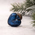 Christmas Handmade 1” Crackle Navy Heart Ornaments 6 pc Set - The Primitive Pineapple Collection