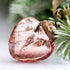 Christmas Handmade 1” Crackle Rose Heart Ornaments 6 pc Set - The Primitive Pineapple Collection