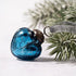 Christmas Handmade 1” Crackle Teal Heart Ornaments 6 pc Set - The Primitive Pineapple Collection