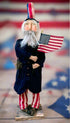Handcrafted by Michelle Early American Hand Sculpted Uncle Sam Clay Face Doll On Stand 27" - The Primitive Pineapple Collection