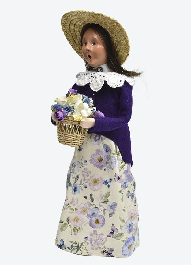 Byers Choice Carolers Woman w/ Flowers 2255 - The Primitive Pineapple Collection