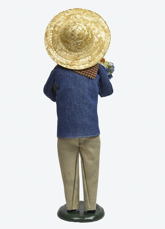 Colonial Byers Choice Gardening Man w/ Pipe 2257 - The Primitive Pineapple Collection