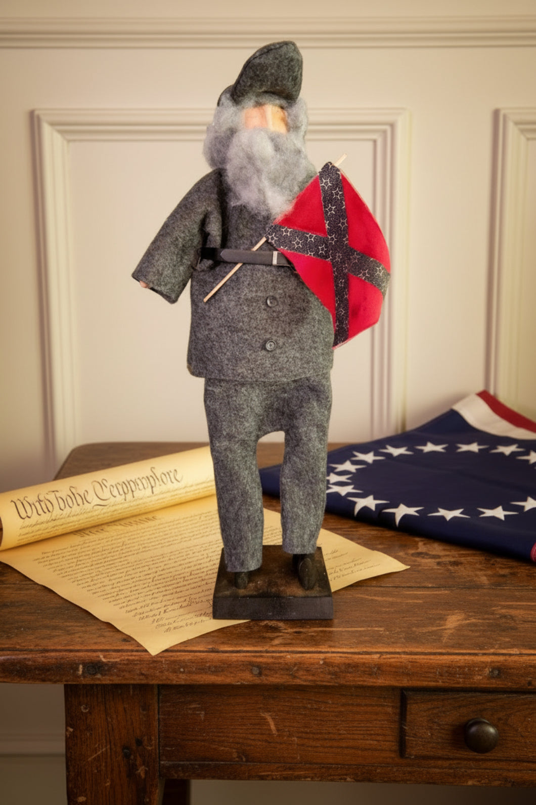 Primitive Early American Patriotic Americana Civil War Union Soldier Doll 22" - The Primitive Pineapple Collection