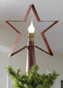 Primitive Country Christmas 12" Rustic Red Tree Light Topper /Shelf Sitter - The Primitive Pineapple Collection