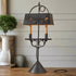Primitive Colonial Reproduction Two Candle Lamp w/ Punched Tin Shade 26" - The Primitive Pineapple Collection