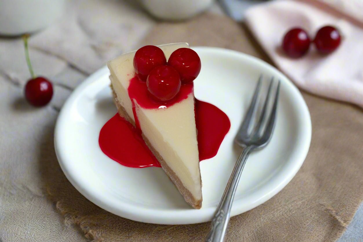 Farmhouse Handcrafted USA Faux Cherry Cheesecake Slice - The Primitive Pineapple Collection