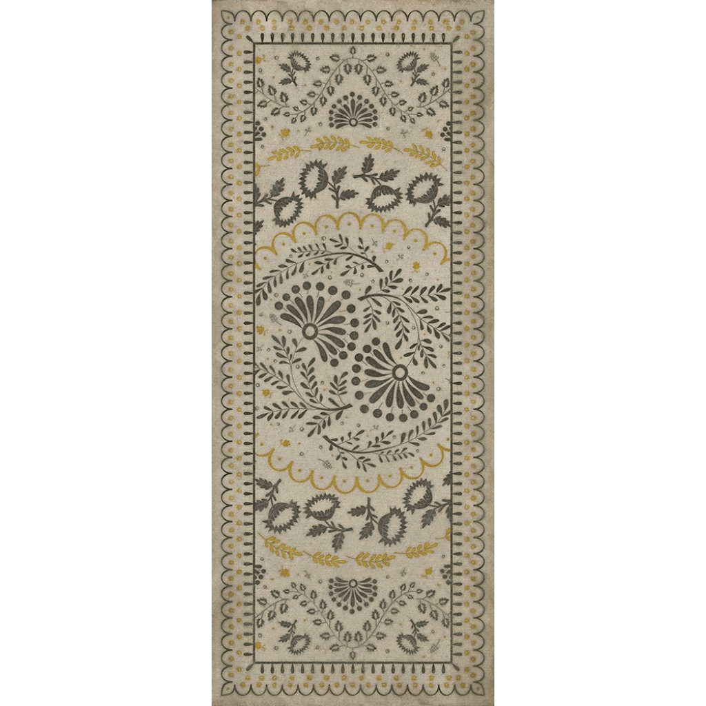 Colonial Vintage Vinyl Floorcloth Mats Williamsburg Cozens Early One Morning - The Primitive Pineapple Collection